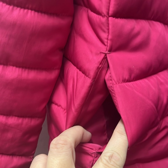 Kids hot pink puffer jacket MED - Picture 4 of 6